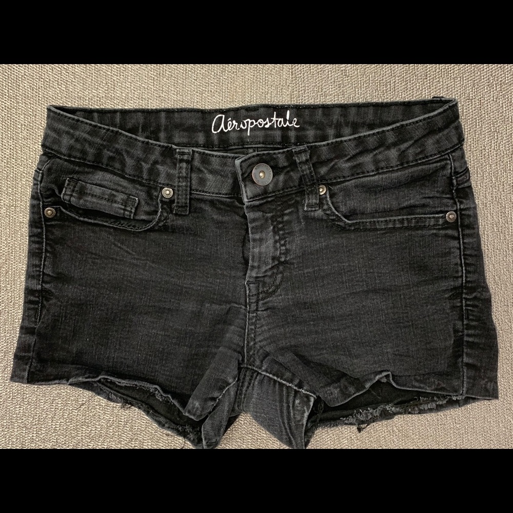 Aeropostale Black Denim Shorts